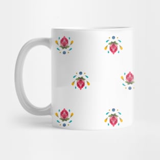 Light Open Simple Protea Bud Pattern Mug